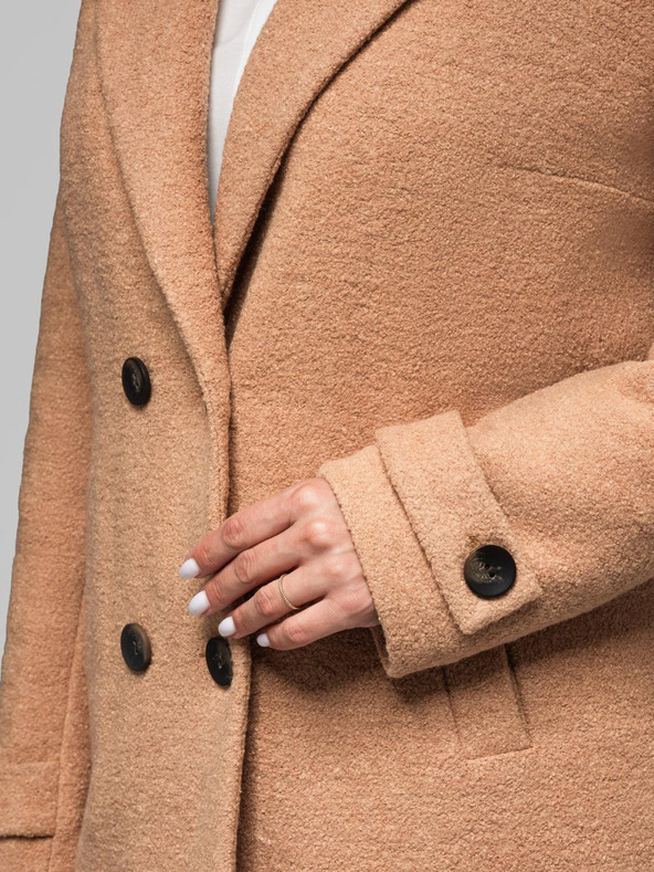 Edoti Модно дамско палто CLR041 - кафяво EDOTI