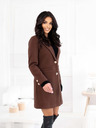 Edoti Модно дамско палто CLR042 - кафяво EDOTI