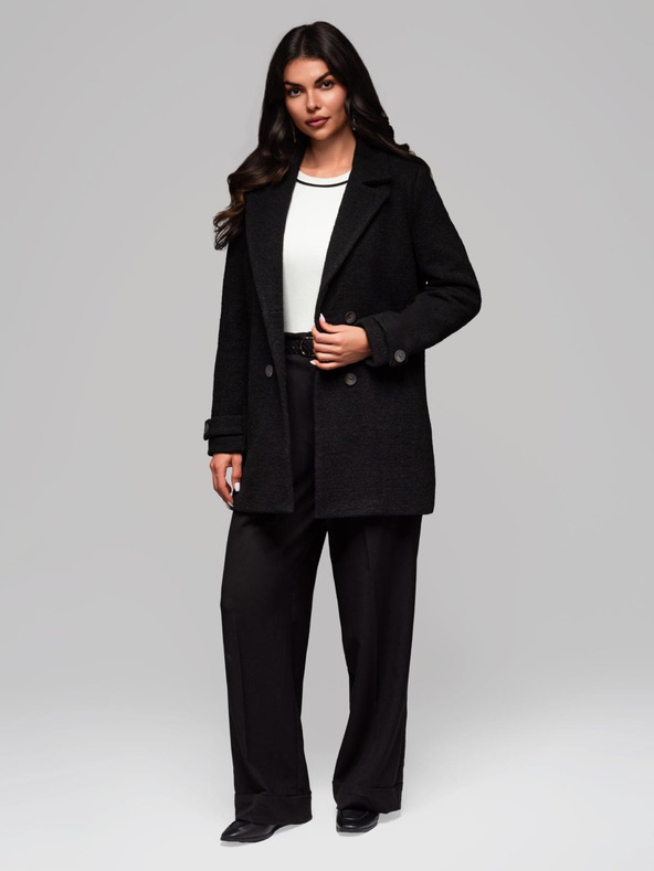 Edoti Модно дамско палто CLR041 - черно EDOTI