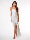 Edoti Дамски макси рокли с тесни презрамки и прав деколте KYLIE DLR199 - екрю цвят EDOTI