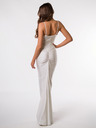Edoti Дамски макси рокли с тесни презрамки и прав деколте KYLIE DLR199 - екрю цвят EDOTI