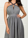 Edoti Дамски макси рокли на тесни презрамки с вграден деколте INGI DLR201 - сиви EDOTI