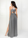 Edoti Дамски макси рокли на тесни презрамки с вграден деколте INGI DLR201 - сиви EDOTI
