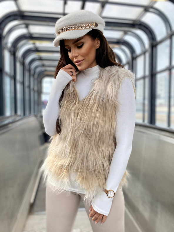 Edoti Дамска жилетка VLR010 - бежова EDOTI