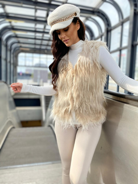 Edoti Дамска жилетка VLR010 - бежова EDOTI