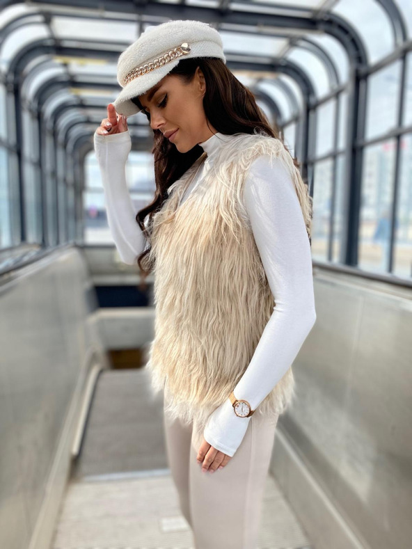 Edoti Дамска жилетка VLR010 - бежова EDOTI