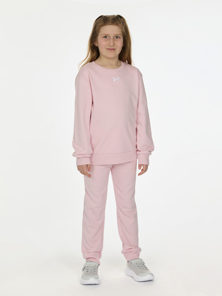 Under Armour Детски комплект Under Armour UA RIVAL CREWNECK SET-PNK
