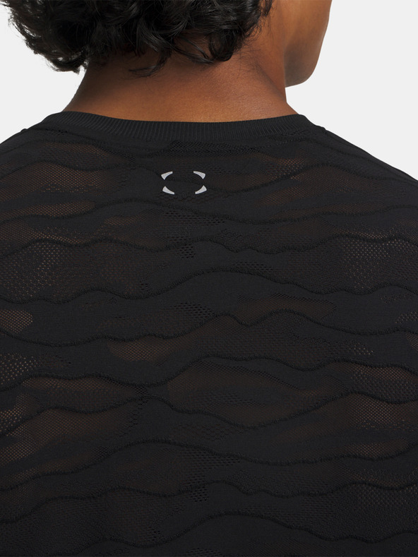 Under Armour Мъжка тениска Under Armour UA Halo Jacquard LS-BLK