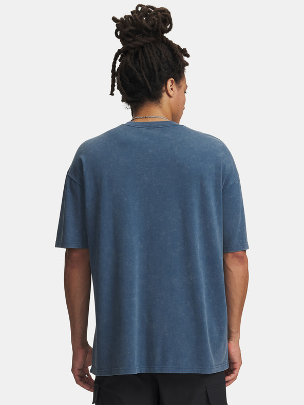 Under Armour Мъжка тениска Under Armour UA M HW OS LOGO WASH SS-BLU