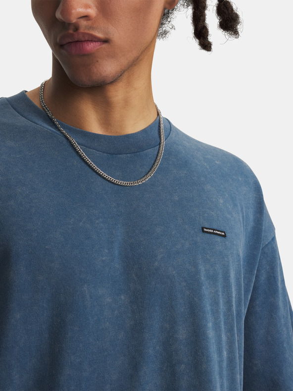 Under Armour Мъжка тениска Under Armour UA M HW OS LOGO WASH SS-BLU