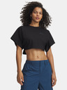 Under Armour Дамска тениска Under Armour Cropped Script SS Tee-BLK