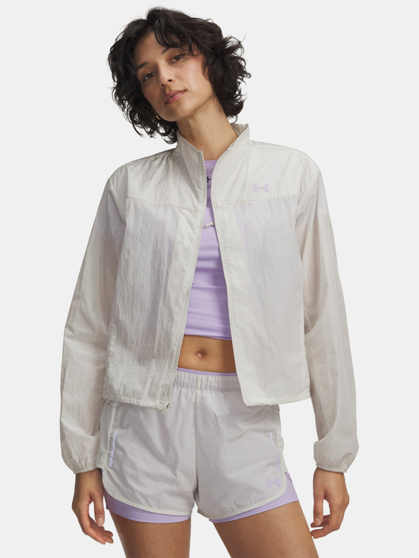 Under Armour Дамско яке Under Armour W Explor Trail Run Wind Jckt-WHT