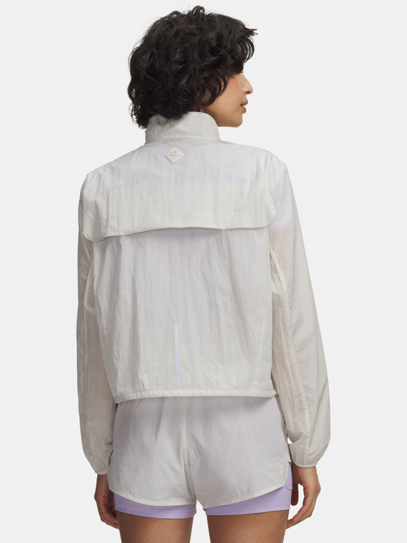 Under Armour Дамско яке Under Armour W Explor Trail Run Wind Jckt-WHT