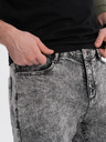 Ombre Clothing Сиви мъжки дънки с изрязани крачоли Ombre Clothing P923