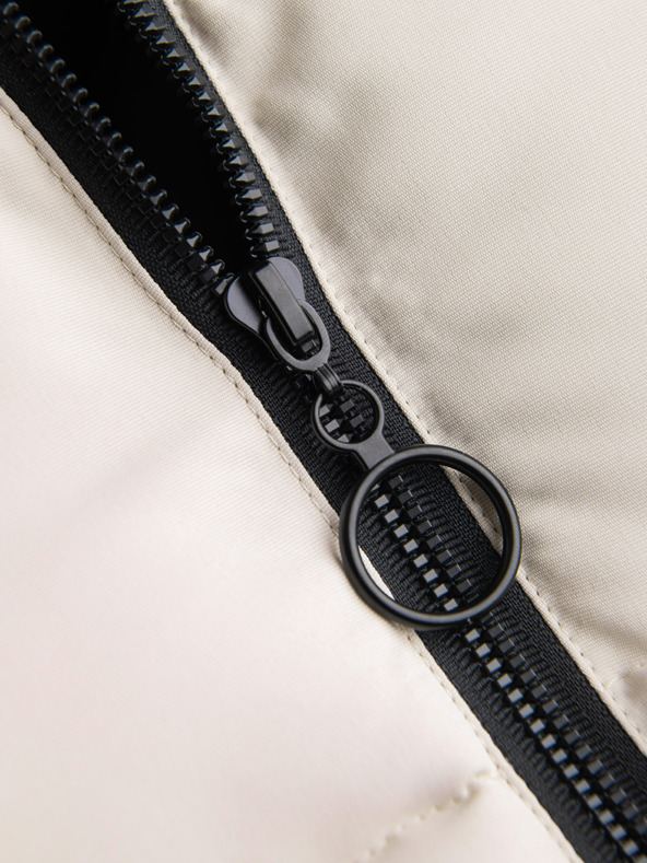 Ombre Clothing Черно-бежова мъжка ватирана жилетка Ombre Clothing