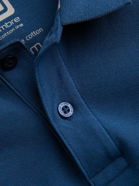 Ombre Clothing Тъмно синьо мъжко основно поло Ombre Clothing