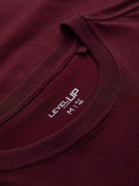 Ombre Clothing Мъжка риза в цвят бордо Ombre Clothing