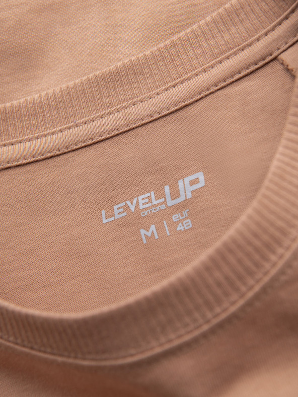 Ombre Clothing Светлокафява мъжка тениска Ombre Clothing