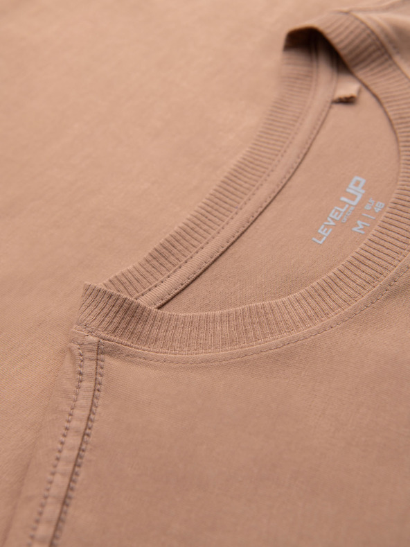 Ombre Clothing Светлокафява мъжка тениска Ombre Clothing