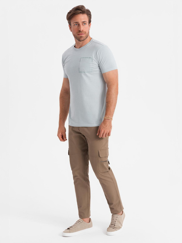 Ombre Clothing Светлосива мъжка тениска Ombre Облекло