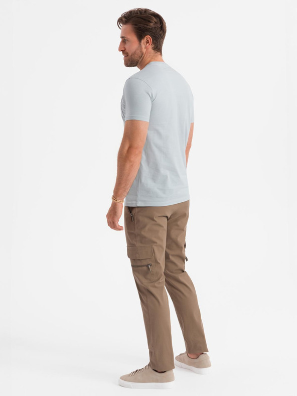 Ombre Clothing Светлосива мъжка тениска Ombre Облекло