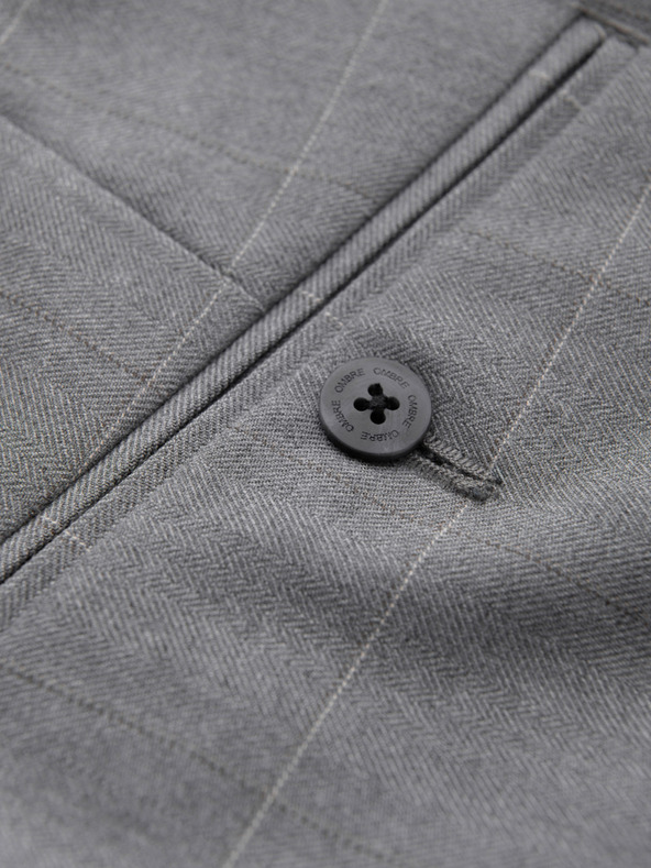 Ombre Clothing Сив мъжки кариран панталон Ombre Clothing