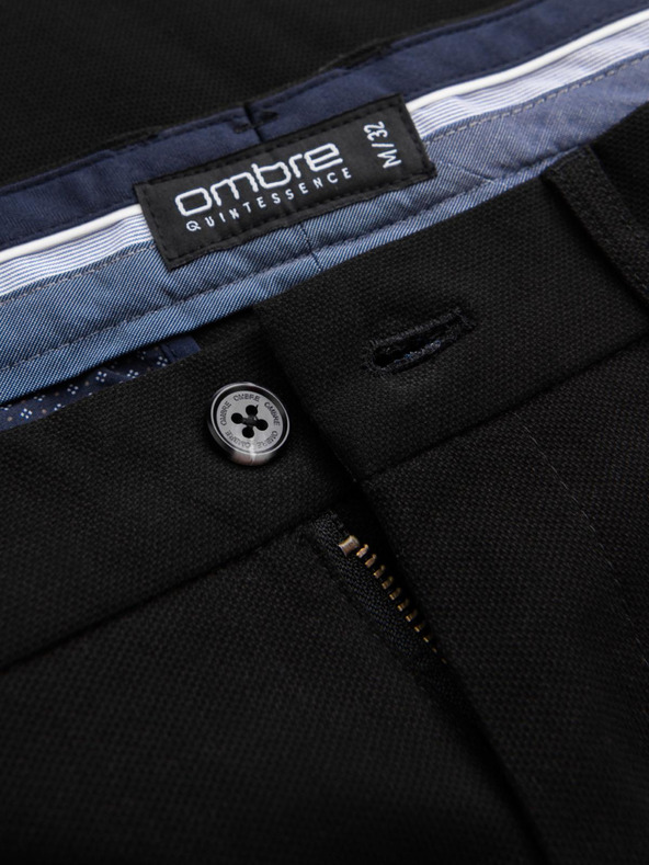 Ombre Clothing Черен мъжки слим фит чино панталон Ombre Clothing