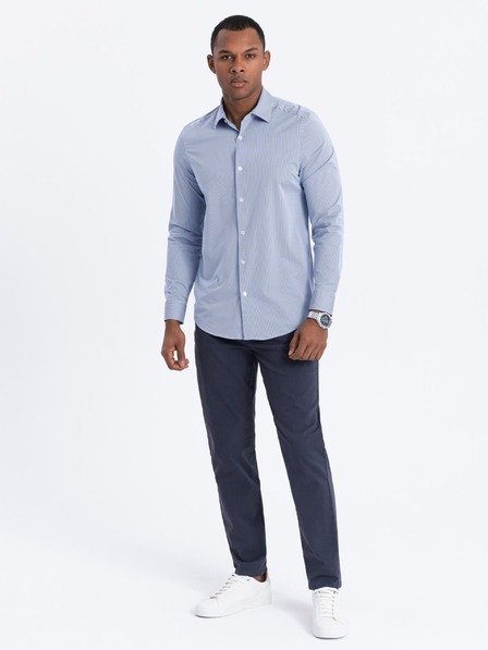 Ombre Clothing Тъмно синьо Мъжки панталони Chino Ombre Облекло