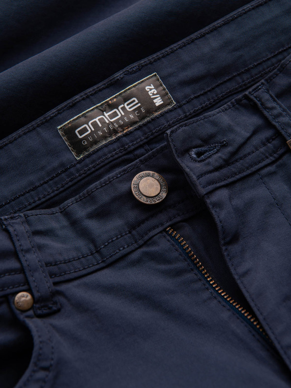 Ombre Clothing Тъмно синьо Мъжки панталони Chino Ombre Облекло