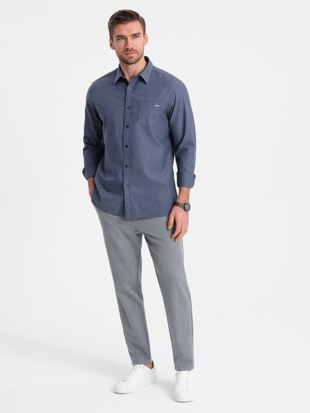 Ombre Clothing Сиви мъжки панталони Chino Ombre Облекло