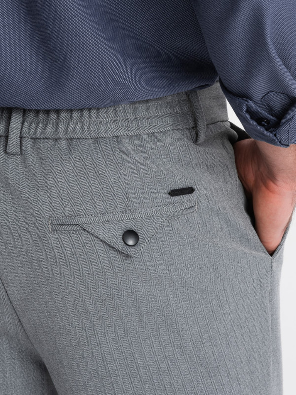 Ombre Clothing Сиви мъжки панталони Chino Ombre Облекло