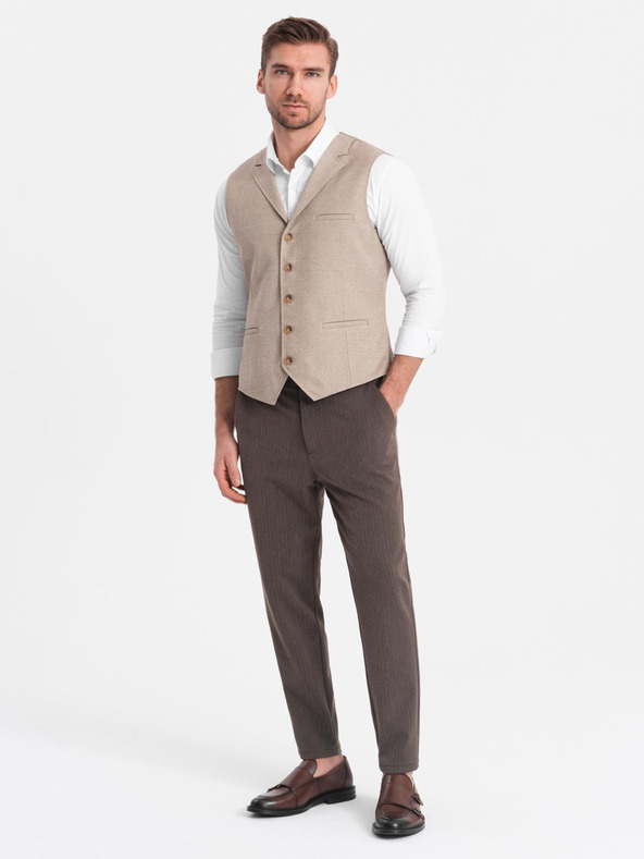 Ombre Clothing Кафяви мъжки панталони Chino Ombre Облекло