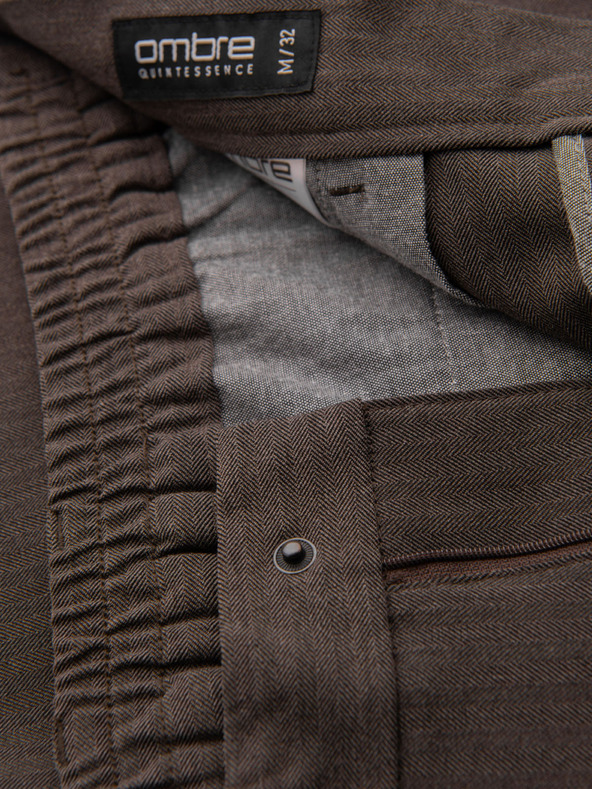 Ombre Clothing Кафяви мъжки панталони Chino Ombre Облекло