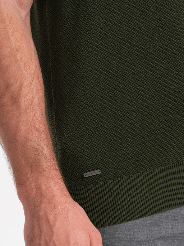 Ombre Clothing Зелена мъжка поло риза Ombre Clothing