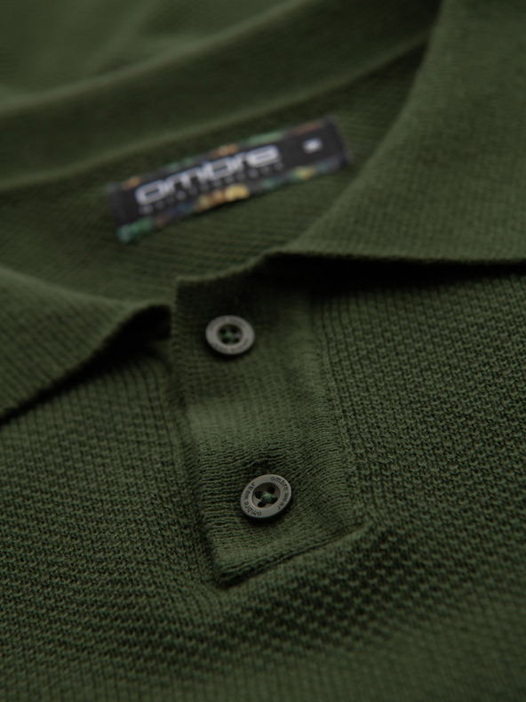 Ombre Clothing Зелена мъжка поло риза Ombre Clothing