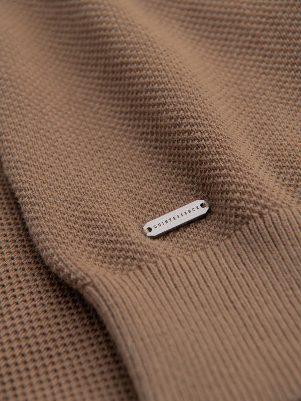 Ombre Clothing Светлокафяв мъжки поло блуза Омбре Облекло