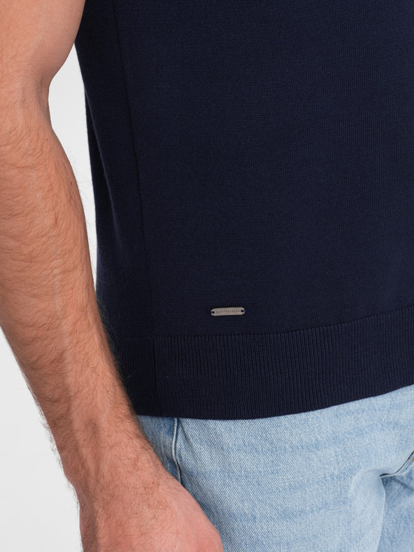 Ombre Clothing Тъмно синя мъжка поло риза Ombre Clothing