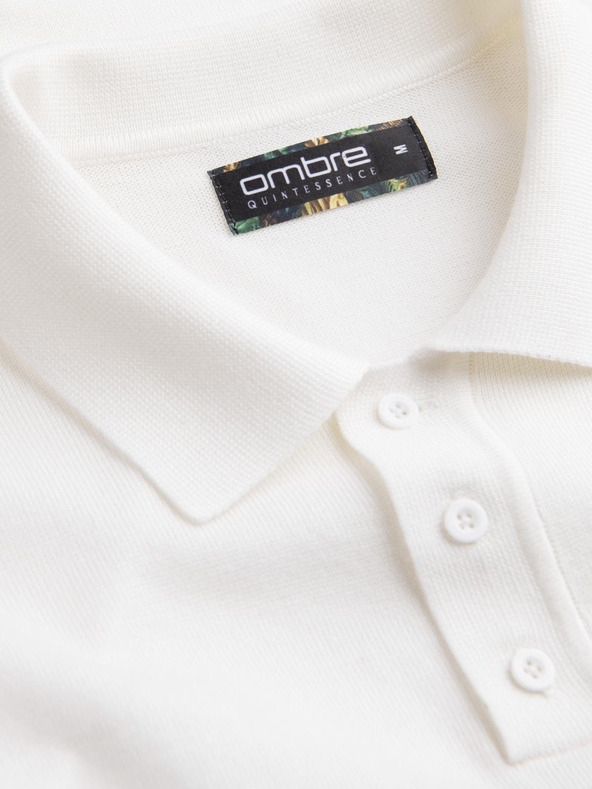Ombre Clothing Кремава мъжка поло риза Ombre Clothing