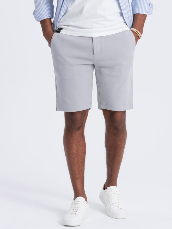 Ombre Clothing Сиви мъжки къси панталони Ombre Clothing