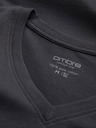 Ombre Clothing Тъмно сива мъжка основна тениска с V-образно деколте Ombre Clothing