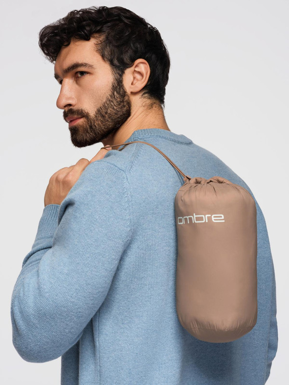 Ombre Clothing Бежово мъжко леко ватирано яке Ombre Clothing
