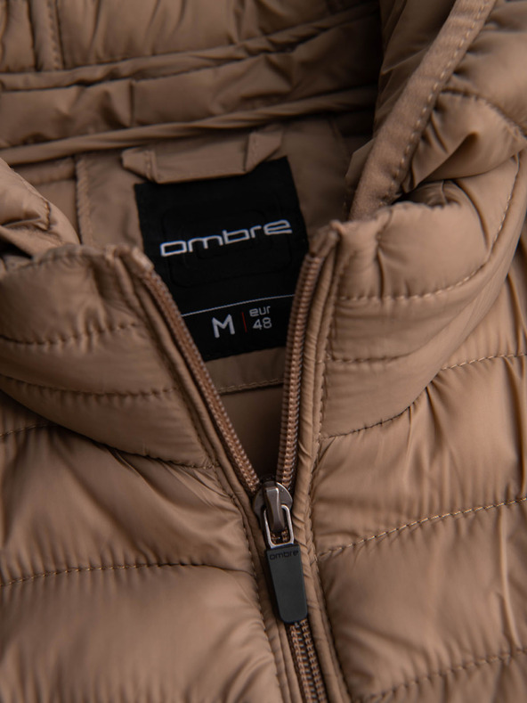 Ombre Clothing Бежово мъжко леко ватирано яке Ombre Clothing