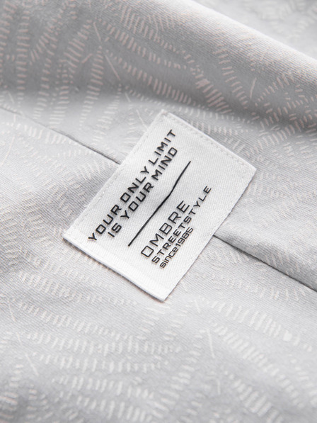 Ombre Clothing Светлосива мъжка тениска с шарка Ombre Clothing