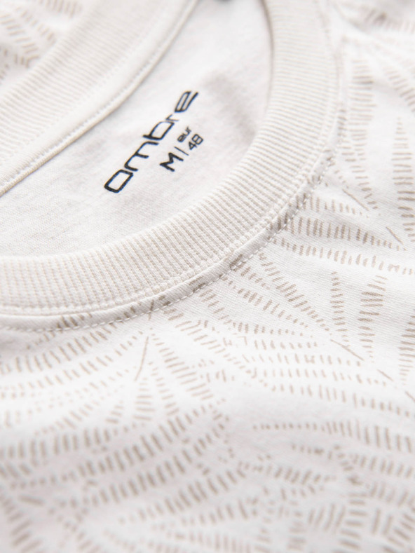 Ombre Clothing Кремава мъжка риза с шарка Омбре Облекло