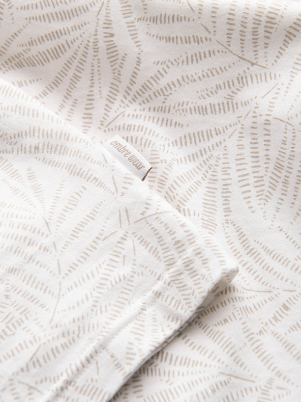 Ombre Clothing Кремава мъжка риза с шарка Омбре Облекло