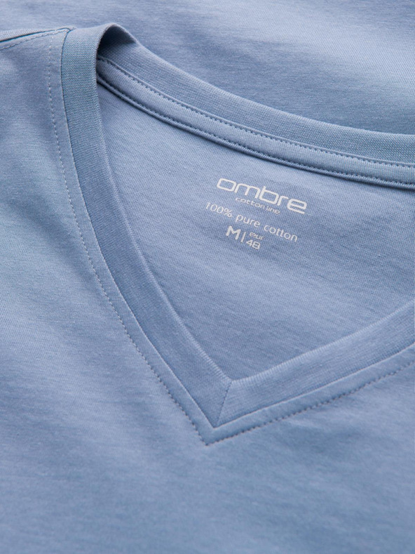 Ombre Clothing Светлосиня мъжка основна тениска Ombre Clothing