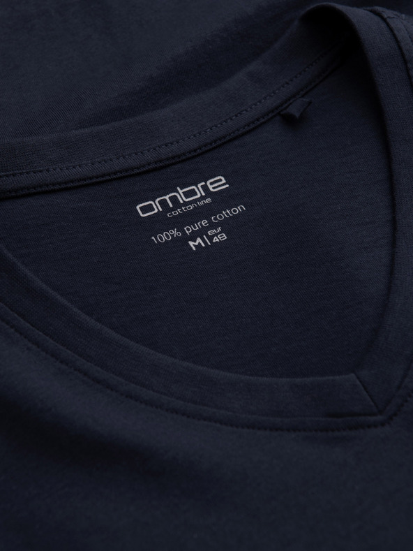 Ombre Clothing Тъмно синя мъжка основна тениска Ombre Clothing