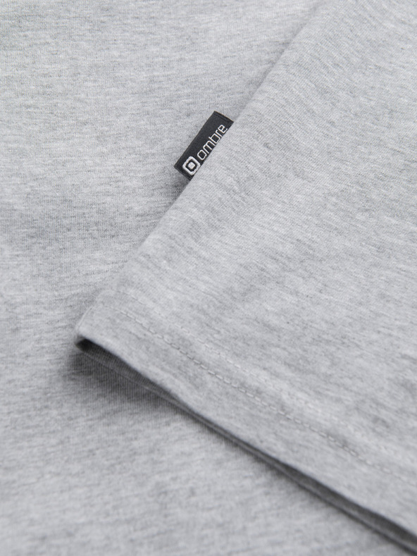 Ombre Clothing Светлосива мъжка основна тениска Ombre Clothing