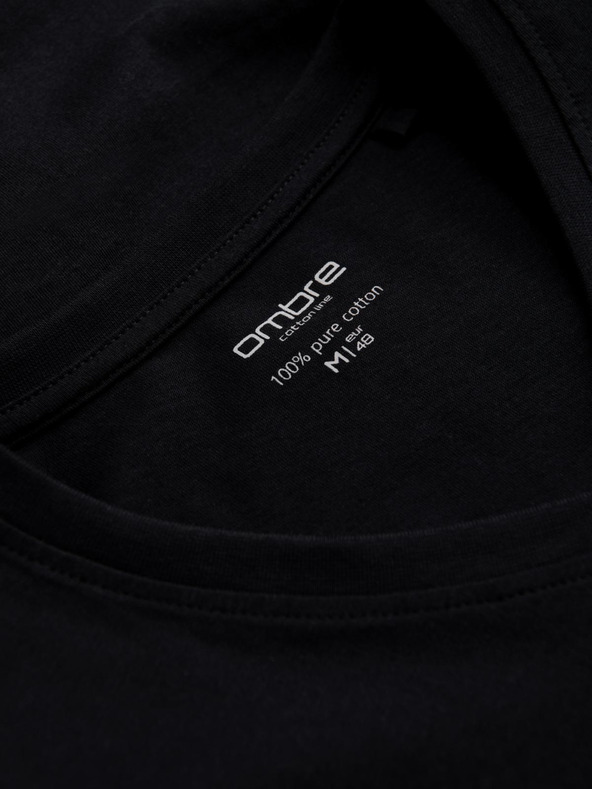 Ombre Clothing Черна мъжка основна тениска Ombre Clothing