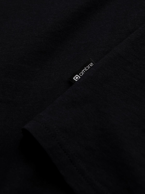 Ombre Clothing Черна мъжка основна тениска Ombre Clothing